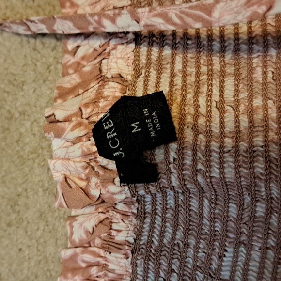 J. Crew pink floral smocked dress - Picture 2 of 4